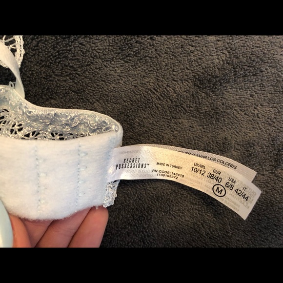 Baby blue floral lace bralette - Picture 3 of 4